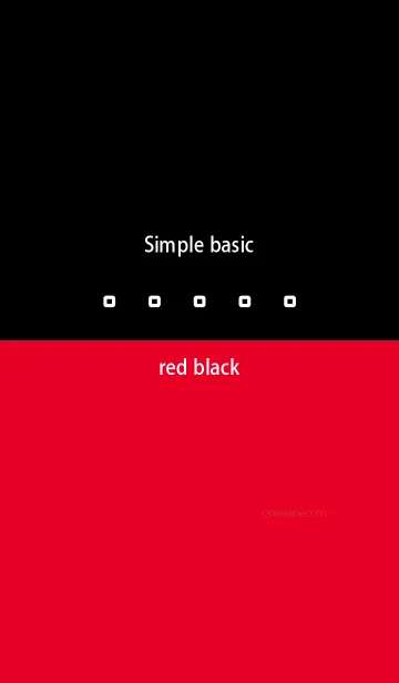 [LINE着せ替え] Simple basic レッド ブラックの画像1