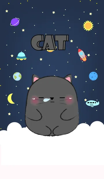 [LINE着せ替え] Emotions Black Cat On Galaxy (jp)の画像1