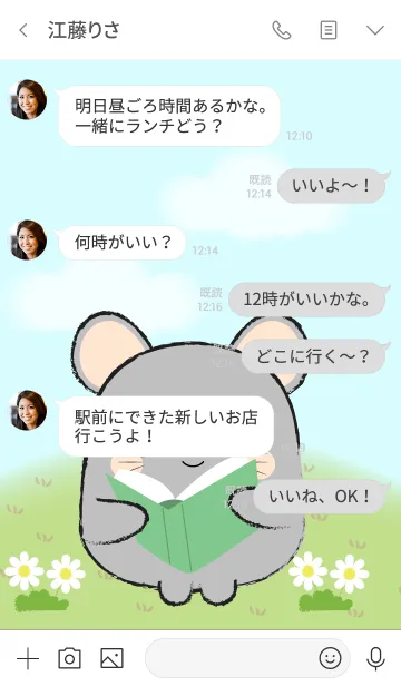 [LINE着せ替え] My Fat Cute Gray Mouse Theme (jp)の画像4