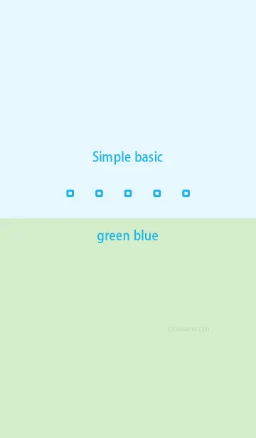 [LINE着せ替え] Simple basic グリーン ブルーの画像1