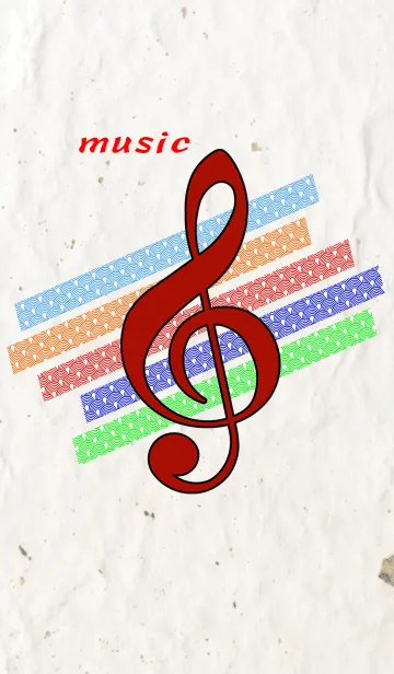 [LINE着せ替え] 青海波と音楽 02の画像1