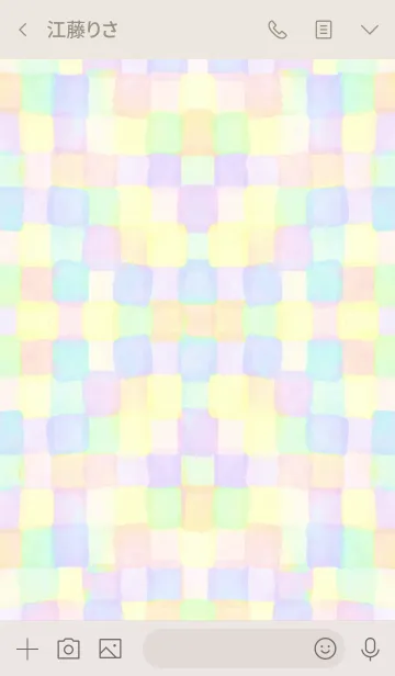 [LINE着せ替え] やんわりタイル -soft tile pattern-の画像3