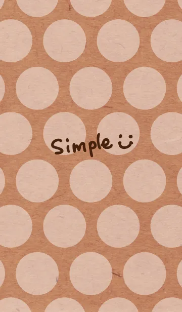 [LINE着せ替え] クラフト紙ドット白-スマイル25-の画像1