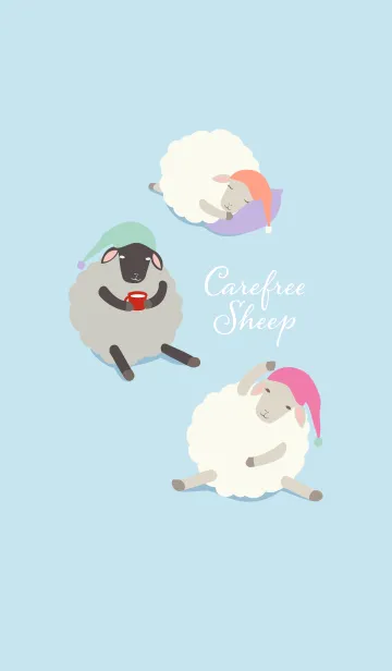 [LINE着せ替え] ーゆったりひつじさんーの画像1