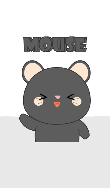 [LINE着せ替え] Simple So Cute Black Mouse (jp)の画像1