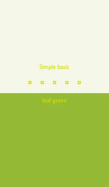 [LINE着せ替え] Simple basic リーフ グリーンの画像1