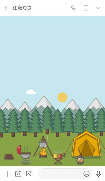 [LINE着せ替え] -CAMPING- Jの画像3