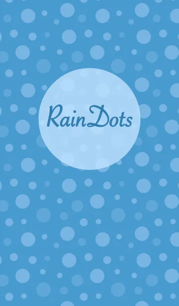 [LINE着せ替え] Rain Dots (Ocean blue)の画像1