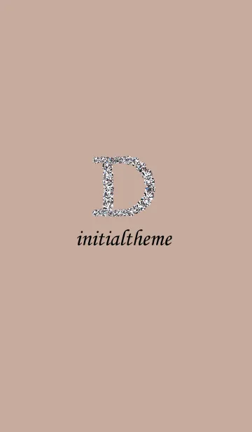 [LINE着せ替え] ベージュ。イニシャル。D。の画像1