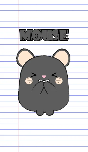 [LINE着せ替え] Cute Fat Black Mouse (jp)の画像1
