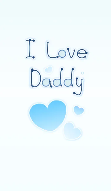 [LINE着せ替え] I Love Daddy 2！ (Blue Ver.3)の画像1