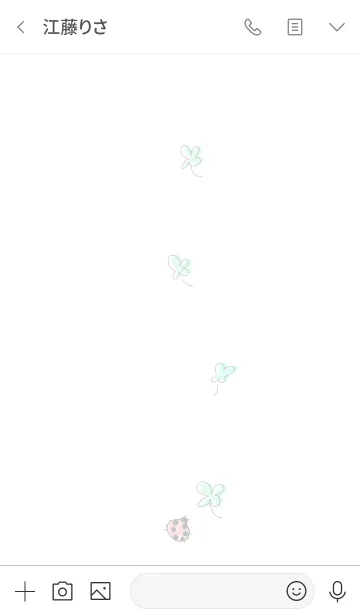 [LINE着せ替え] シンプル 幸運 テントウムシ クローバーの画像3