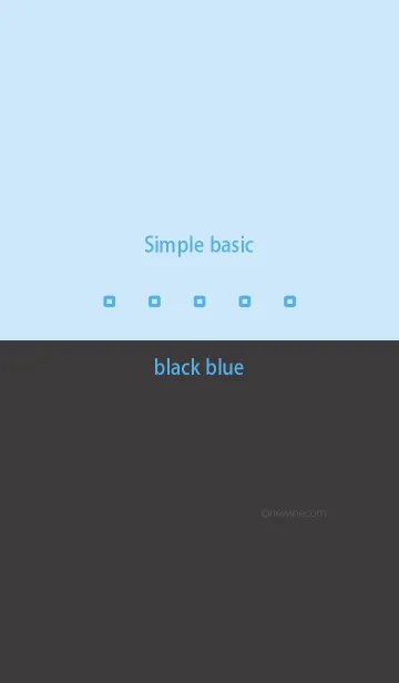 [LINE着せ替え] Simple basic ブラック ブルーの画像1