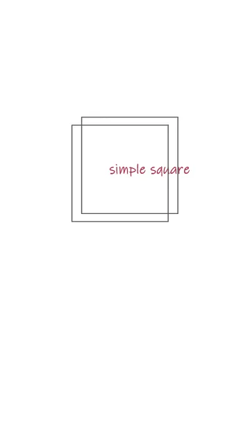 [LINE着せ替え] simple square=white=の画像1