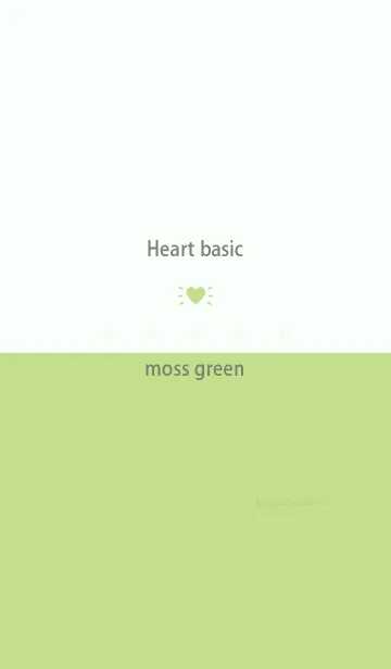 [LINE着せ替え] Heart basic モス グリーンの画像1