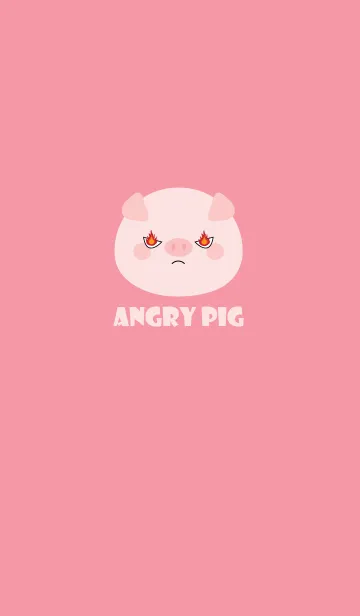 [LINE着せ替え] Simple Angry Pig Theme (jp)の画像1