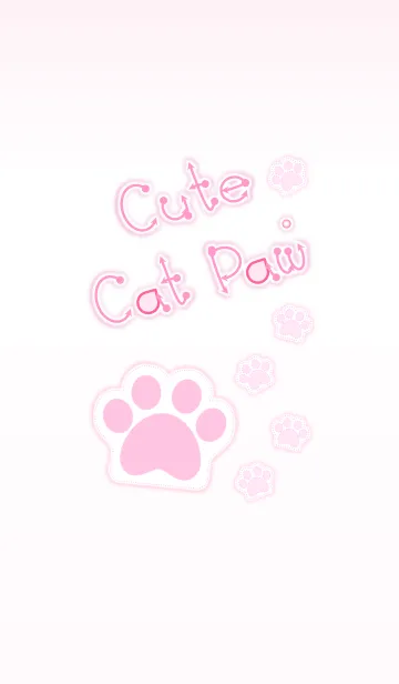 [LINE着せ替え] Cute Cat Paw 2！ (Pink Ver.1)の画像1