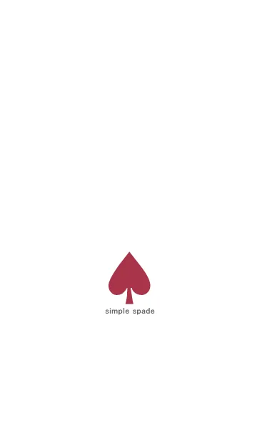 [LINE着せ替え] simple spade (#gray red)の画像1