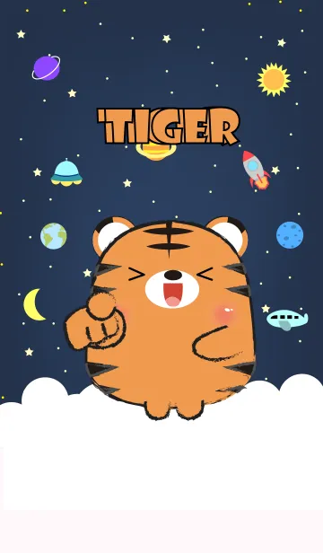 [LINE着せ替え] Emotions Tiger On Galaxy (jp)の画像1