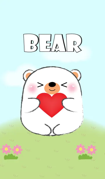 [LINE着せ替え] My Fat Cute White Bear Theme (jp)の画像1