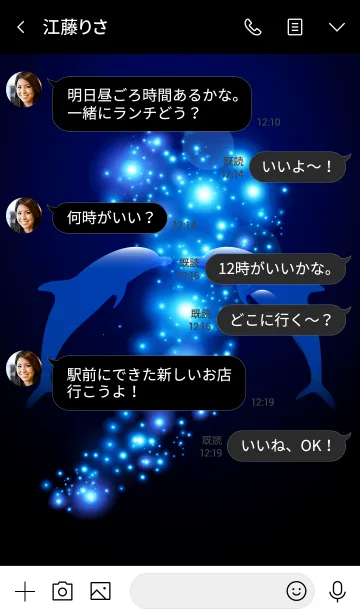 [LINE着せ替え] Blue light and dolphin 13.の画像4