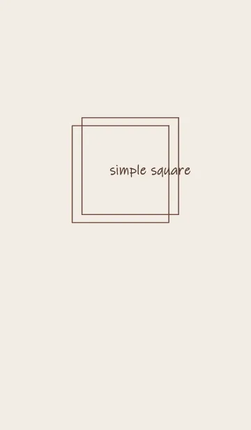 [LINE着せ替え] simple square=brown=の画像1
