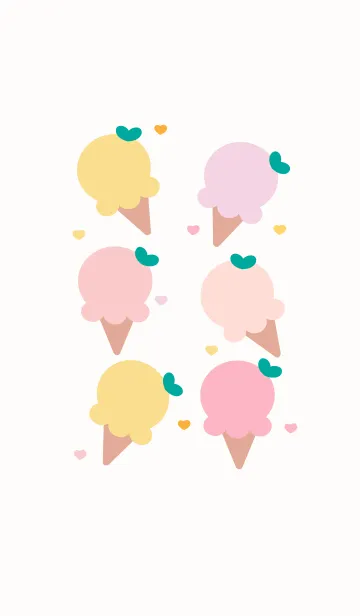 [LINE着せ替え] Cute ice-cream theme 5の画像1