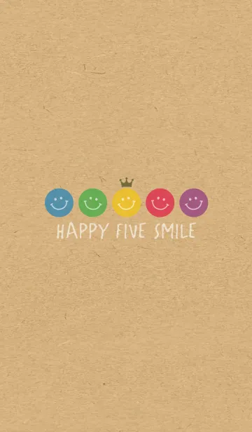 [LINE着せ替え] HAPPY CROWN SMILE -5color KRAFT- 5の画像1