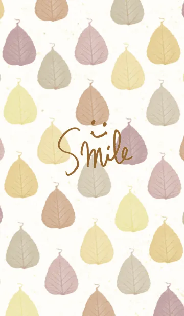 [LINE着せ替え] 茶色系葉っぱスマイル16の画像1