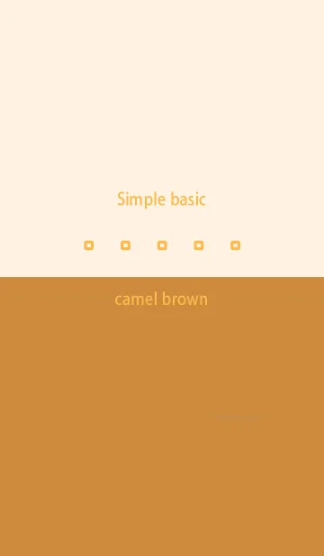 [LINE着せ替え] Simple basic キャメル ブラウンの画像1