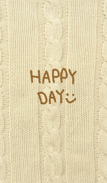 [LINE着せ替え] 毛糸のセーター-スマイル13-の画像1