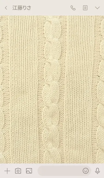 [LINE着せ替え] 毛糸のセーター-スマイル13-の画像3