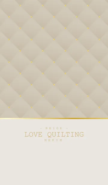 [LINE着せ替え] LOVE QUILTING BEIGE 8の画像1