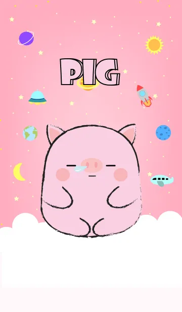 [LINE着せ替え] Emotions Pig On Galaxy (JP)の画像1