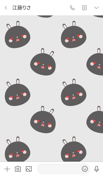 [LINE着せ替え] Love Simple black Rabbit Theme (jp)の画像3