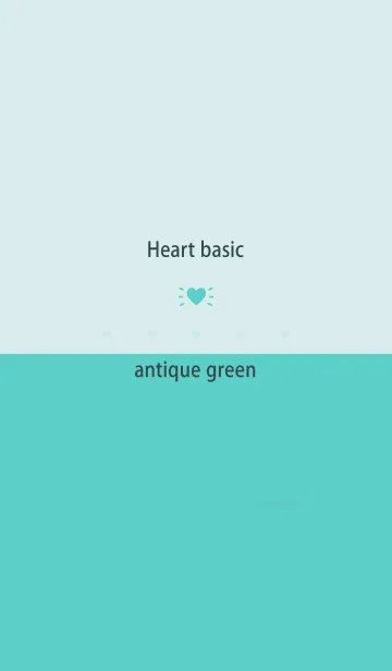 [LINE着せ替え] Heart basic アンティーク グリーンの画像1