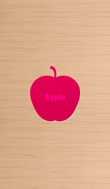 [LINE着せ替え] Woodgrain apple 6.の画像1