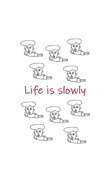 [LINE着せ替え] a life is slowly=gray=の画像1