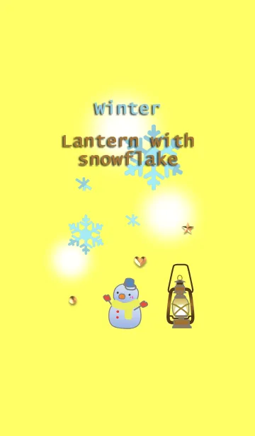[LINE着せ替え] 冬(雪の結晶とランタン )の画像1