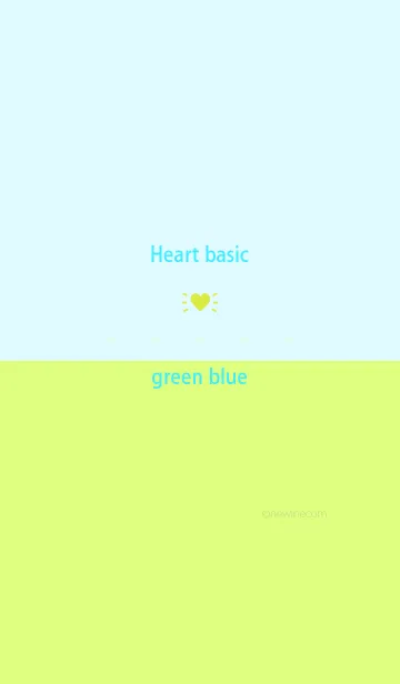 [LINE着せ替え] Heart basic グリーン ブルー ライトの画像1