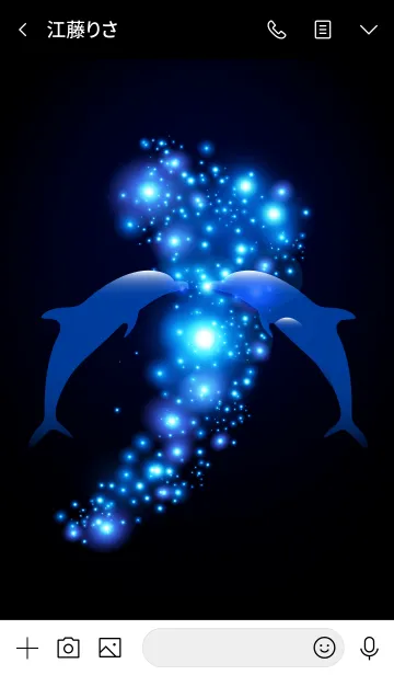 [LINE着せ替え] Blue light and dolphin 14.の画像3