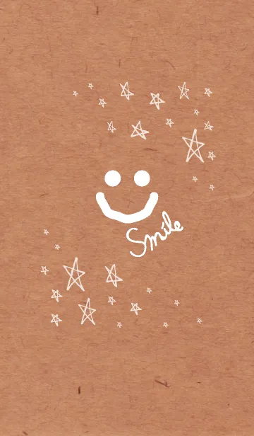 [LINE着せ替え] クラフト紙手書き白星の画像1