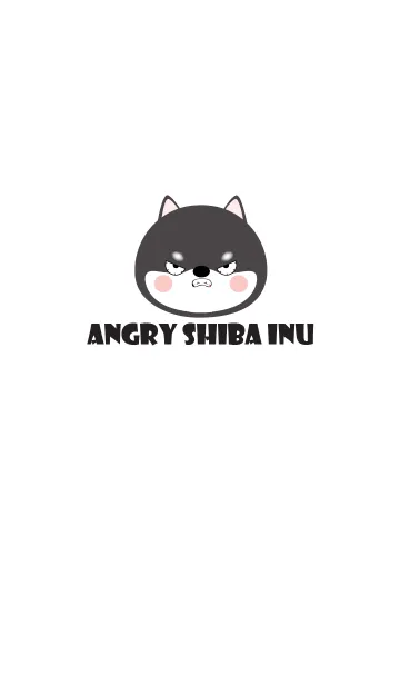 [LINE着せ替え] Simple Angry Black Shiba Inu Theme (jp)の画像1