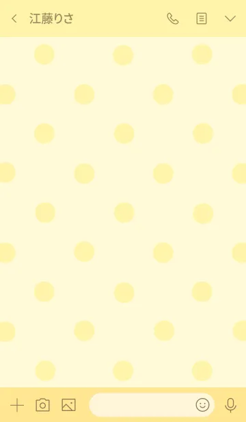 [LINE着せ替え] SIMPLE DOTS -pale yellow-の画像3