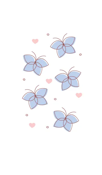 [LINE着せ替え] Cute butterflies 12 :)の画像1