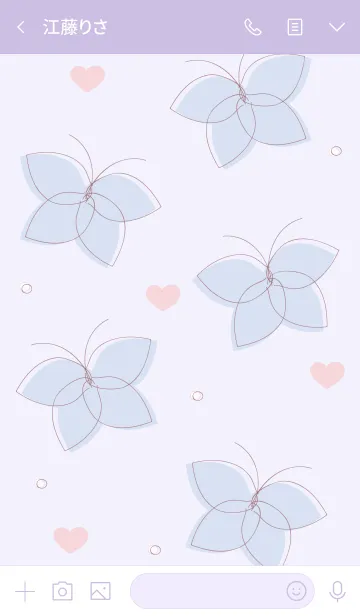 [LINE着せ替え] Cute butterflies 12 :)の画像3