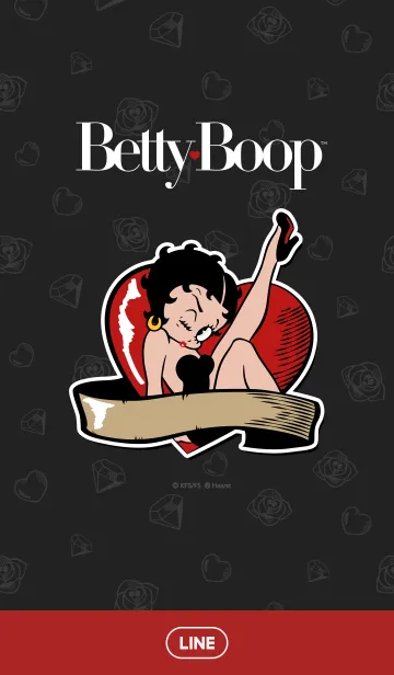 [LINE着せ替え] Betty Boop Black patternの画像1
