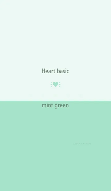 [LINE着せ替え] Heart basic ミント グリーンの画像1