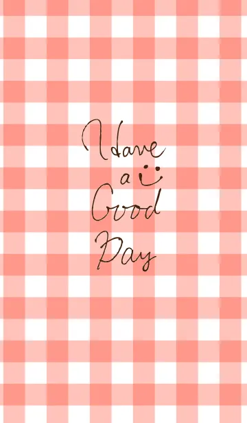 [LINE着せ替え] 赤ギンガムチェック-スマイル24-の画像1