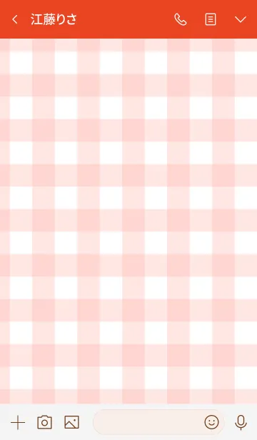 [LINE着せ替え] 赤ギンガムチェック-スマイル24-の画像3